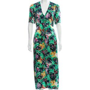 Saloni Silk Midi Length Dress- size 4